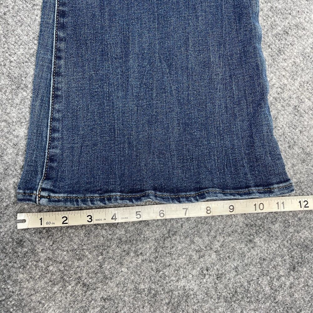 Express Jeans Womens Medium 27X32 Mid Rise 70s Flare Ultra Hyper Stretch - Picture 10 of 11